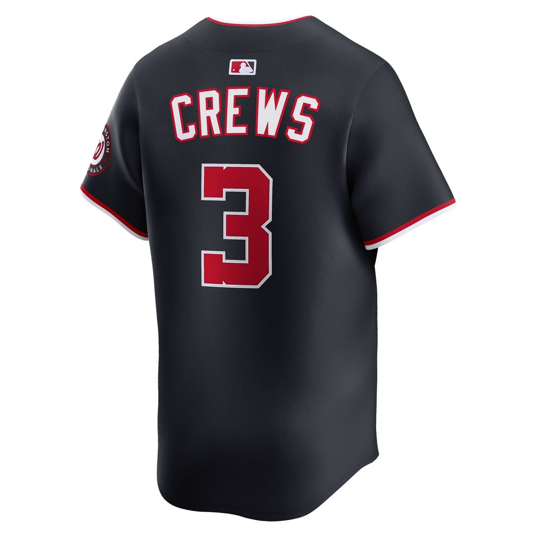 Men's Washington Nationals Dylan Crews Navy Alternate Limited MLB Baseball Jersey - view 3