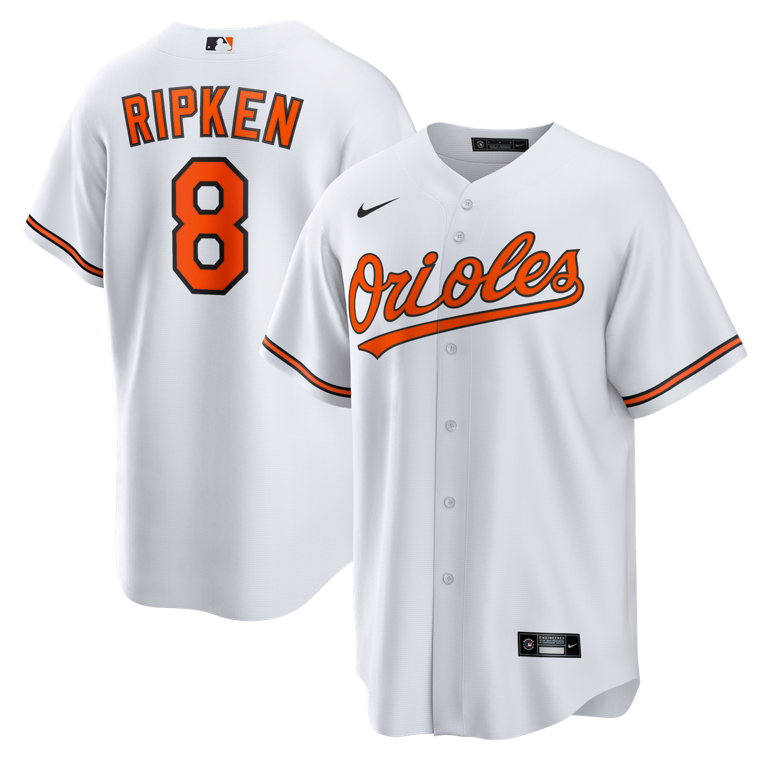 Men's Baltimore Orioles Cal Ripken Jr. White Home Retired Player Replica MLB Baseball Jersey - view 1