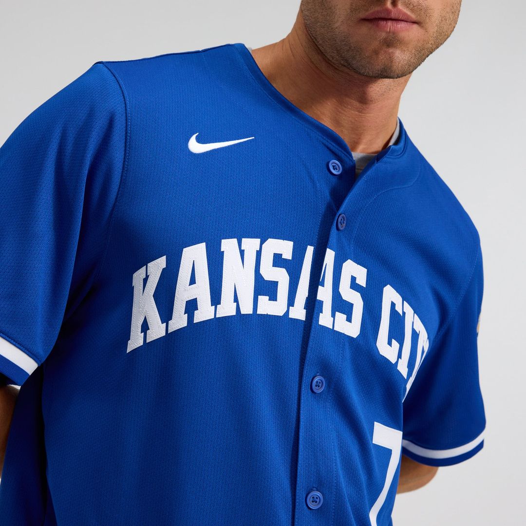 Men's Kansas City Royals Bobby Witt Jr. Royal Alternate 2 Limited MLB Baseball Jersey - view 10
