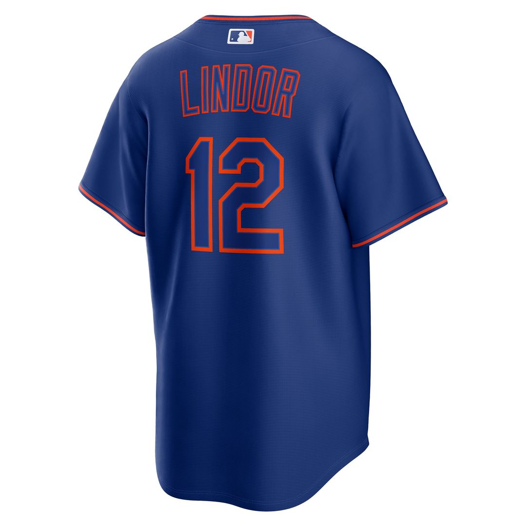 Men's New York Mets Francisco Lindor Royal Alternate Replica MLB Baseball Jersey - view 3