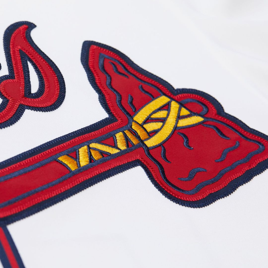 Men's Atlanta Braves Deion Sanders White Cooperstown Collection 1992 MLB Baseball Jersey - view 5