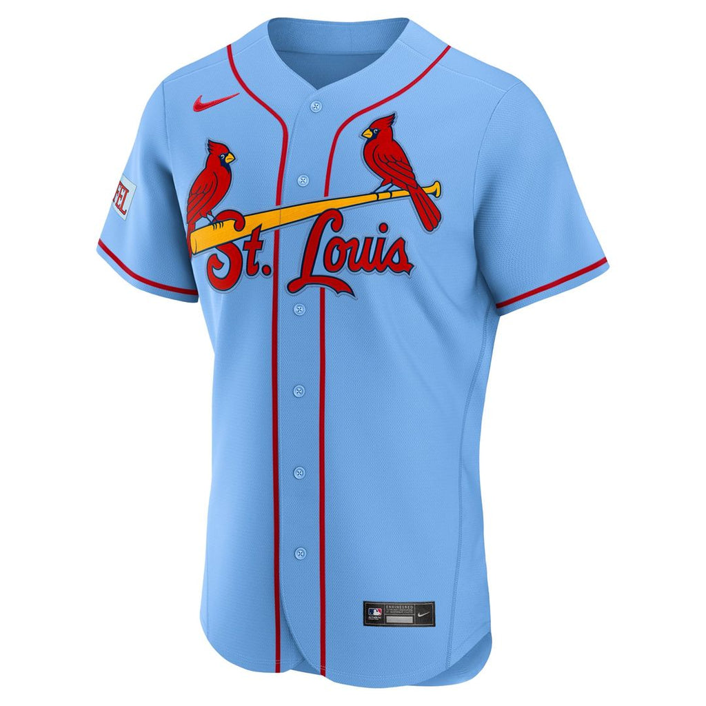 Men's St. Louis Cardinals Light Blue Alternate Sponsor Patch MLB Baseball Jersey - view 2