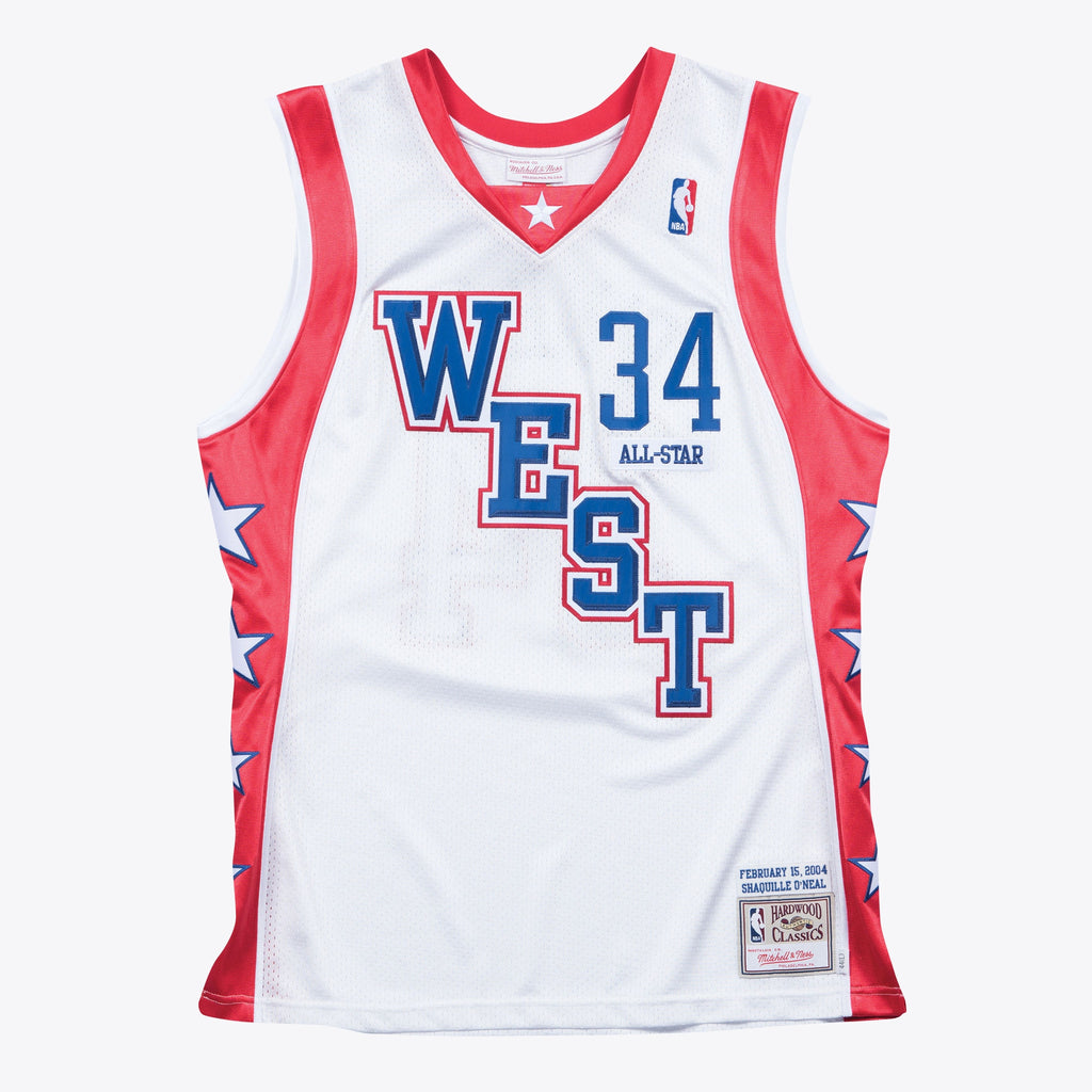 Men's NBA 2004 West Shaquille ONeal All-Star Jersey - White - view 3
