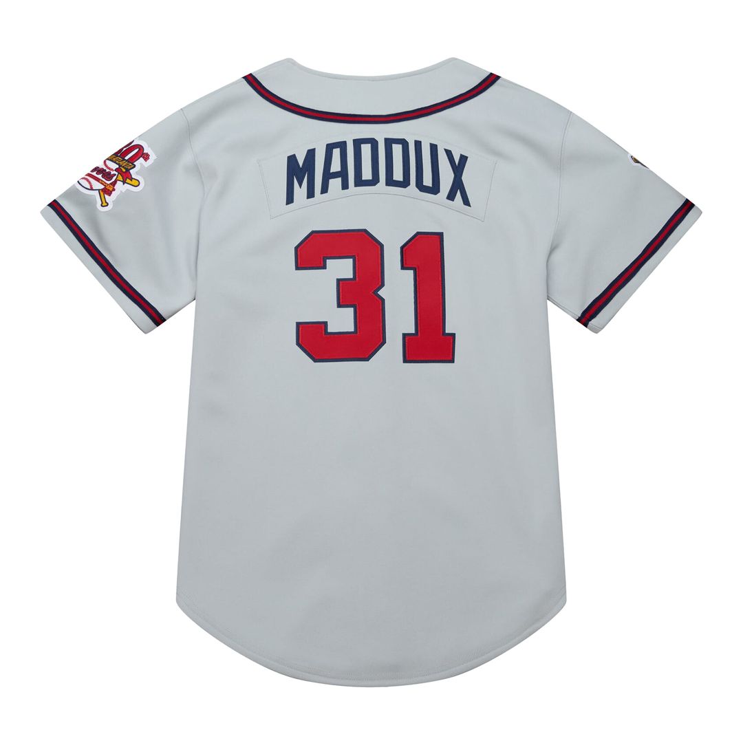 Men's Atlanta Braves Greg Maddux Gray 1995 Throwback MLB Baseball Jersey - view 3