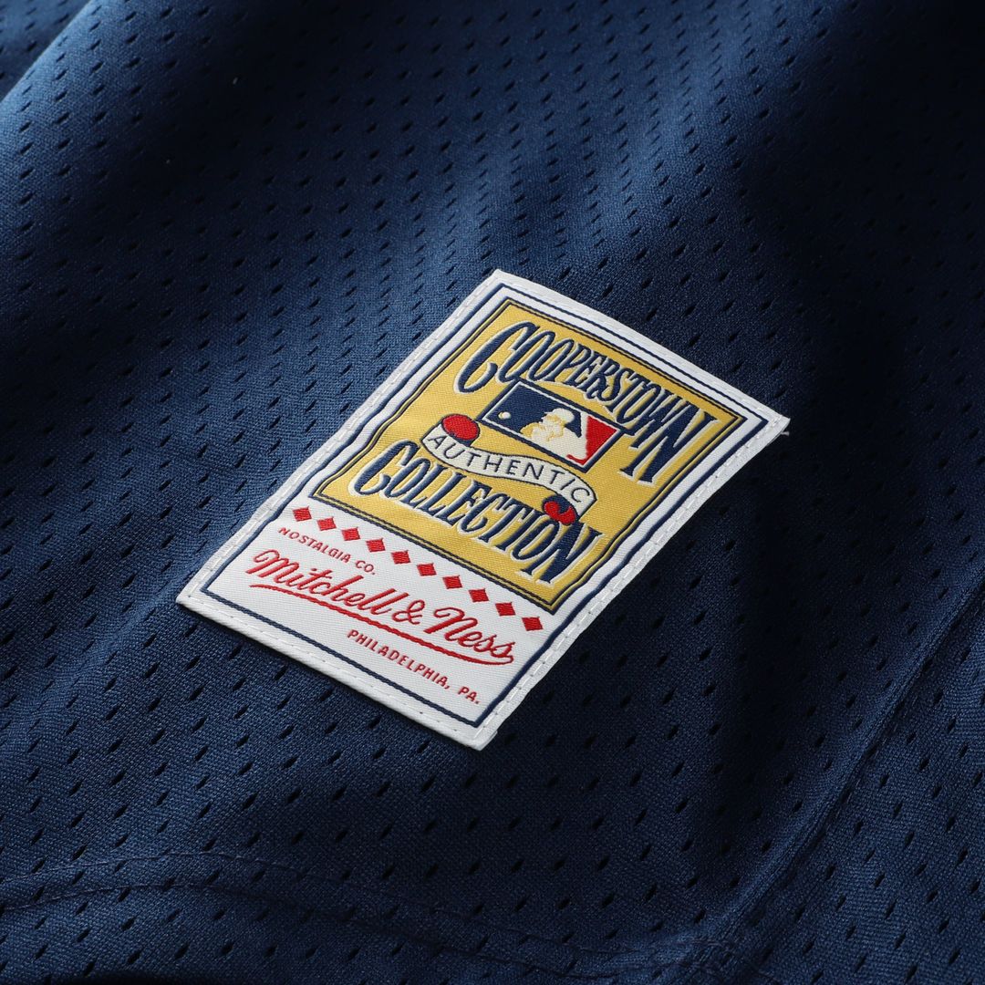 Men's Seattle Mariners Navy Big & Tall Cooperstown Collection Mesh Batting Practice MLB Baseball Jersey - view 8