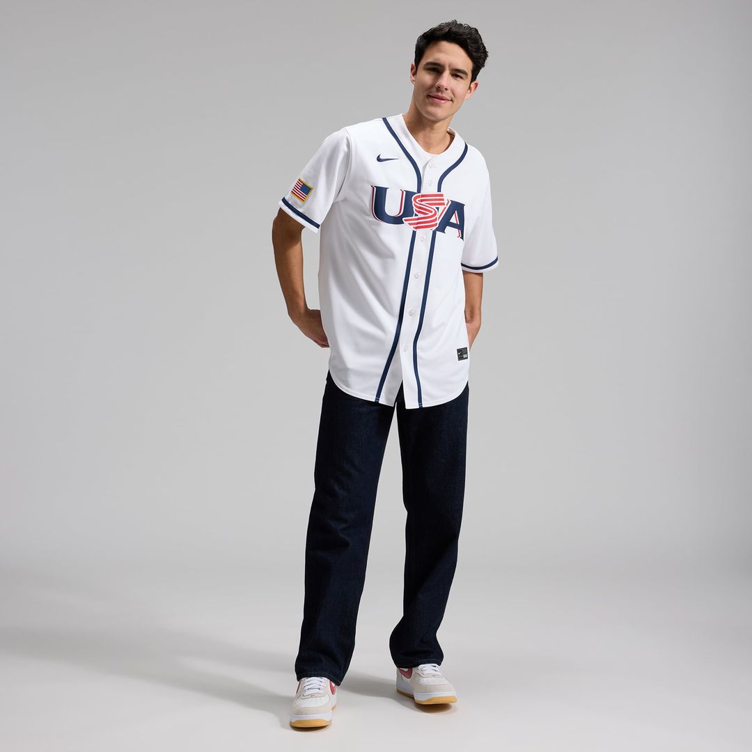 Men's USA Baseball Aaron Judge White 2026 World Baseball Classic Home Stadium MLB Baseball Jersey - view 4