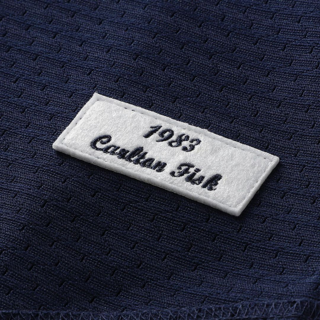 Men's Chicago White Sox Carlton Fisk Navy Batting Practice MLB Baseball Jersey - view 14