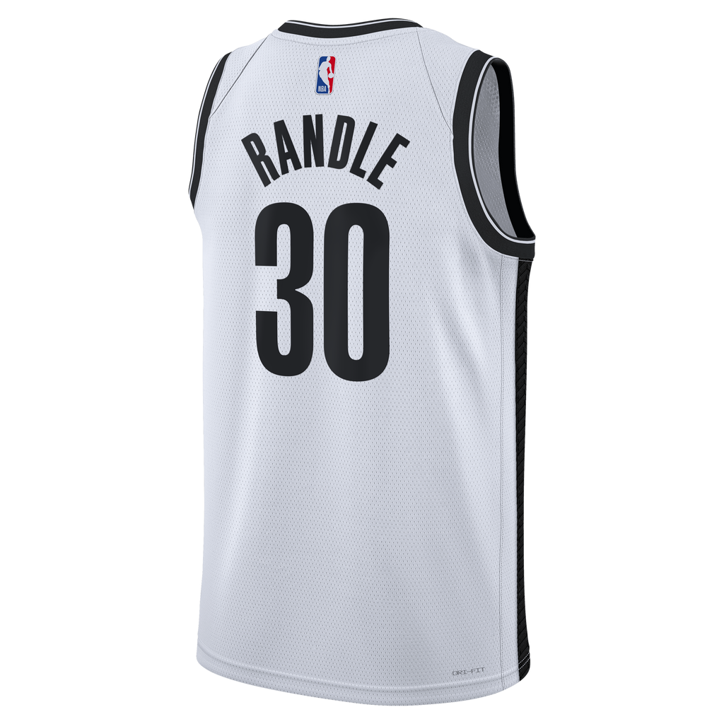 Unisex Julius Randle Brooklyn Nets Association Edition Swingman NBA Basketball Jersey - White - view 4