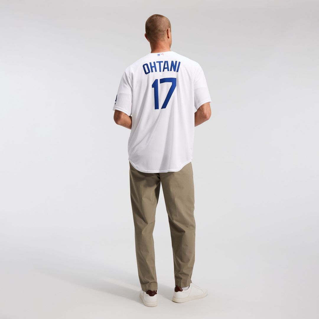 Men's Los Angeles Dodgers Shohei Ohtani White Home Stadium MLB Baseball Jersey - view 20