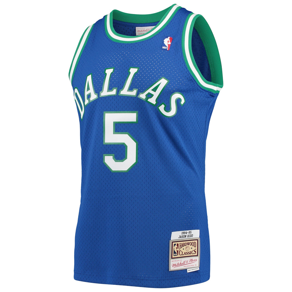 Men's Jason Kidd Blue Dallas Mavericks 1994-95 Hardwood Classics Swingman NBA Basketball Jersey - view 3