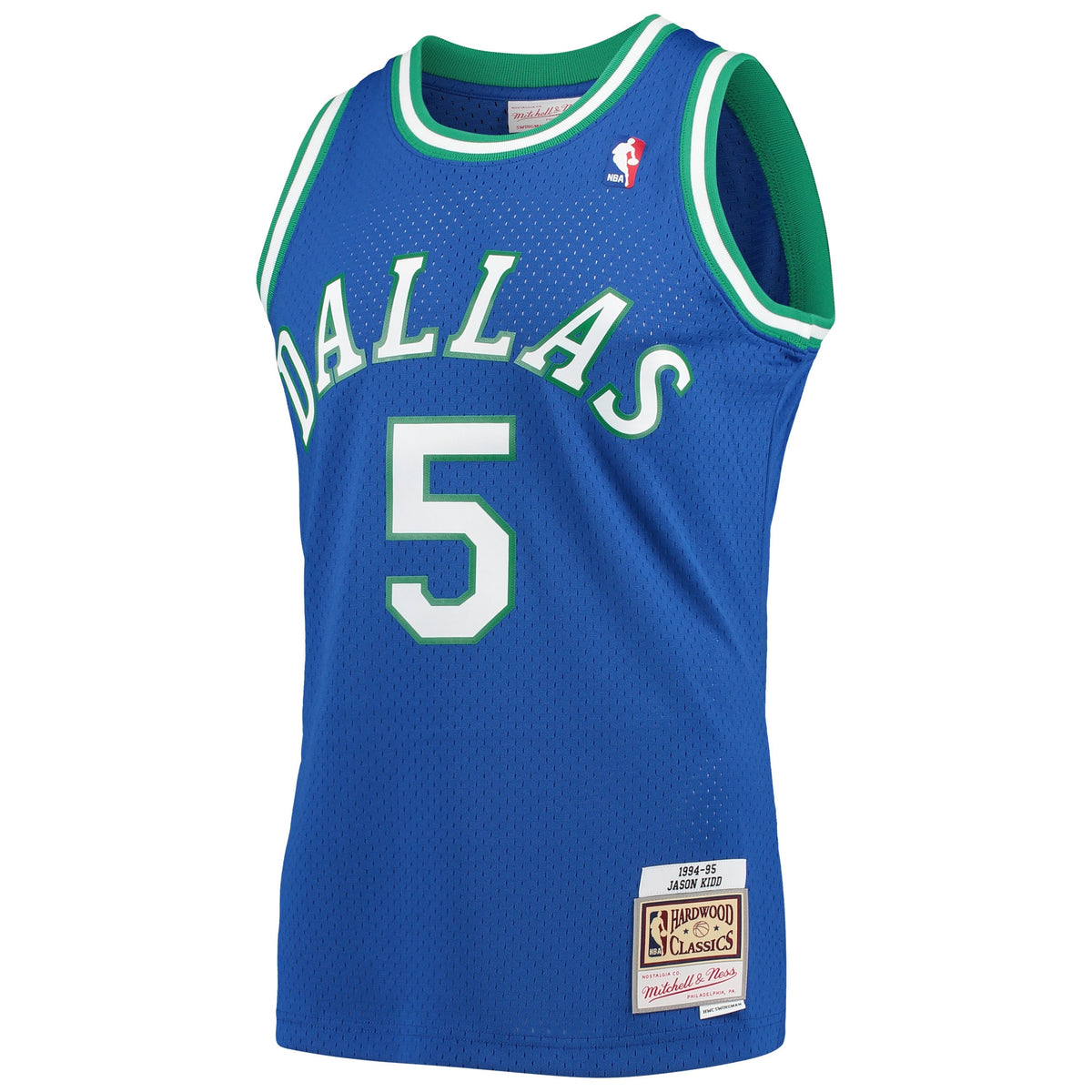 Men's Jason Kidd Blue Dallas Mavericks 1994-95 Hardwood Classics Swingman NBA Basketball Jersey - view 3