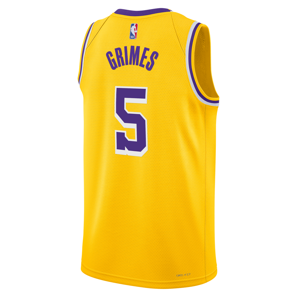 Unisex Quentin Grimes Los Angeles Lakers Icon Edition Swingman NBA Basketball Jersey - Gold - view 4
