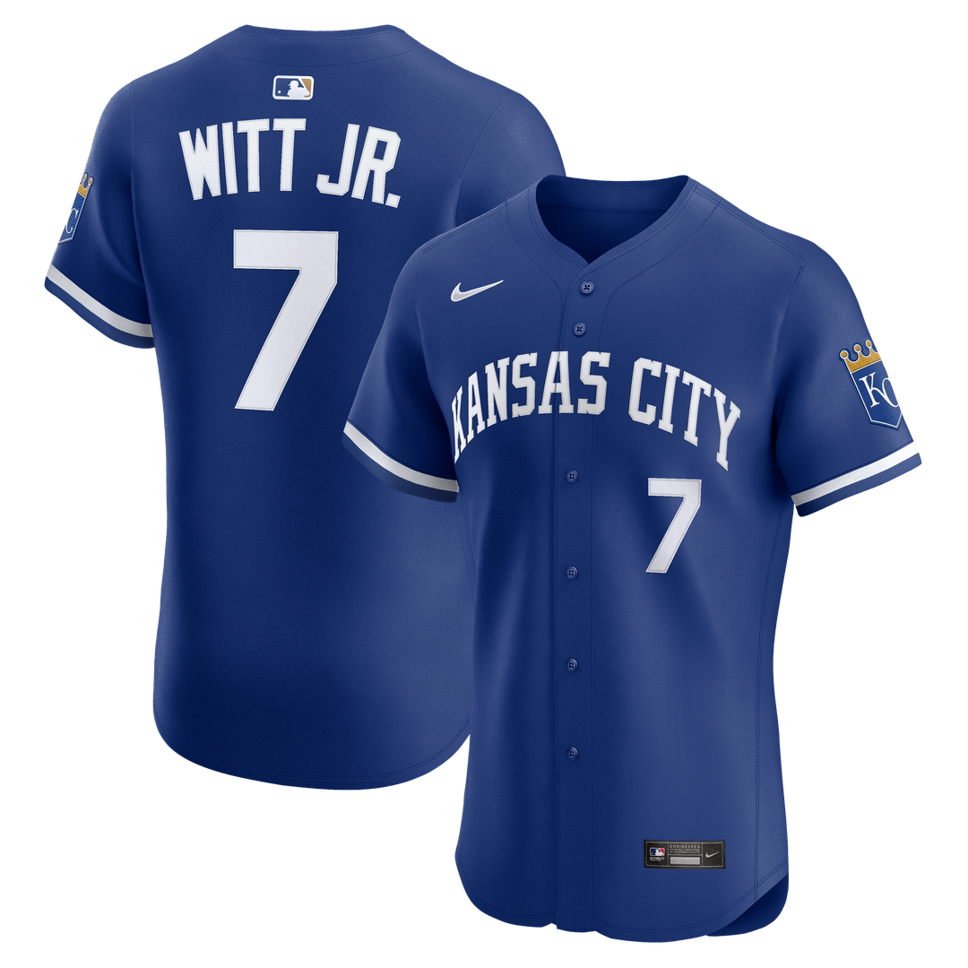 Men's Kansas City Royals Bobby Witt Jr. White Home Elite MLB Baseball Jersey - view 7