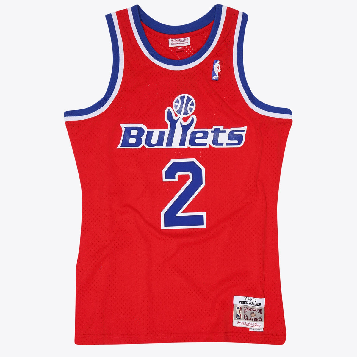 Men's Washington Bullets Chris Webber 1994 Hardwood Classics Road Swingman NBA Basketball Jersey - Scarlett - view 3