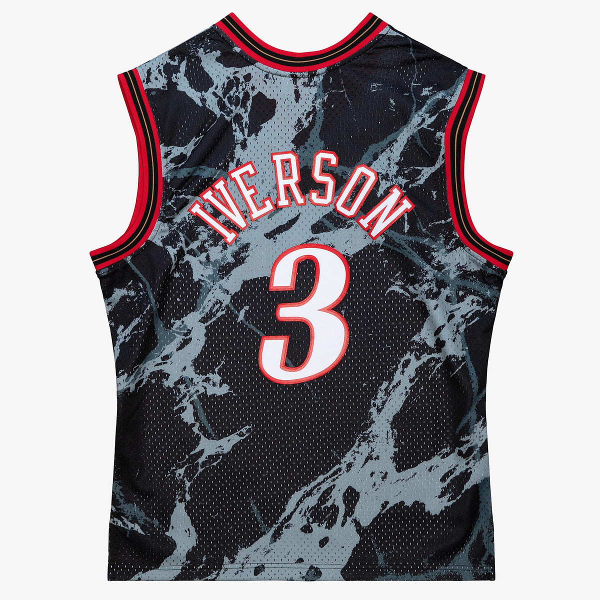 Men's Philadelphia 76ers Allen Iverson 2000 Team Marble Swingman NBA Basketball Jersey - Black - view 4