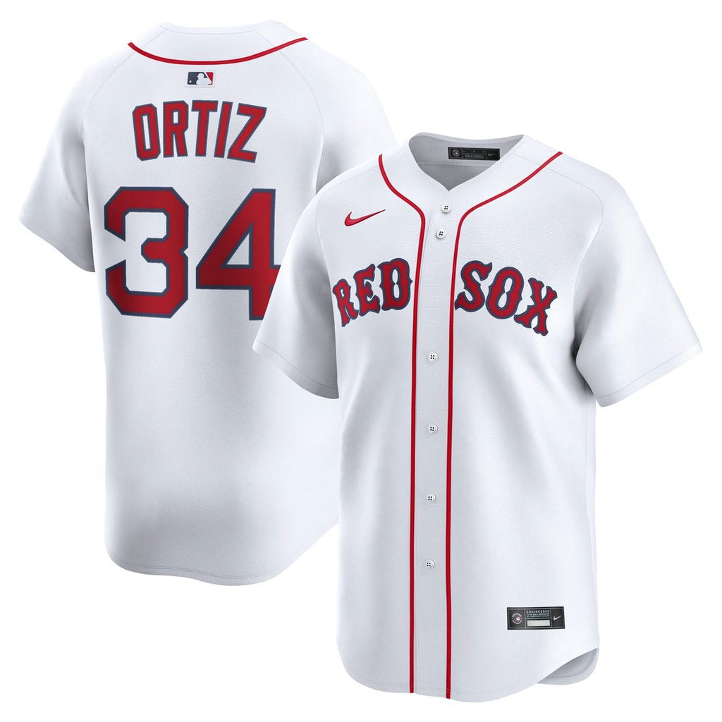 Men's Boston Red Sox David Ortiz White Home Limited MLB Baseball Jersey - view 1