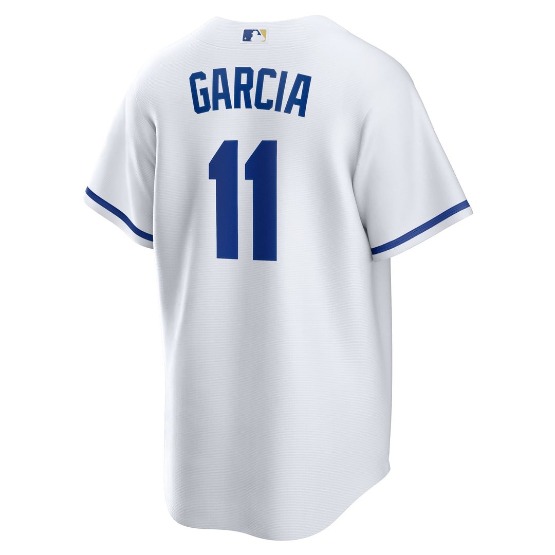 Men's Kansas City Royals Maikel Garcia White Home Replica MLB Baseball Jersey - view 3