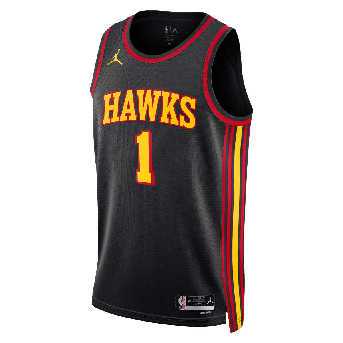Unisex Jalen Johnson Atlanta Hawks Statement Edition Swingman NBA Basketball Jersey - Black - view 3