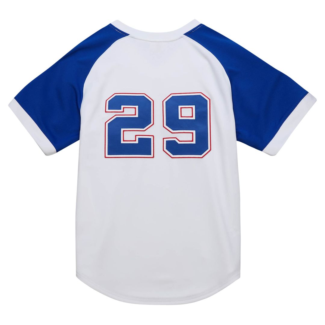 Men's Atlanta Braves John Smoltz White 2004 Cooperstown Collection Throwback MLB Baseball Jersey - view 3