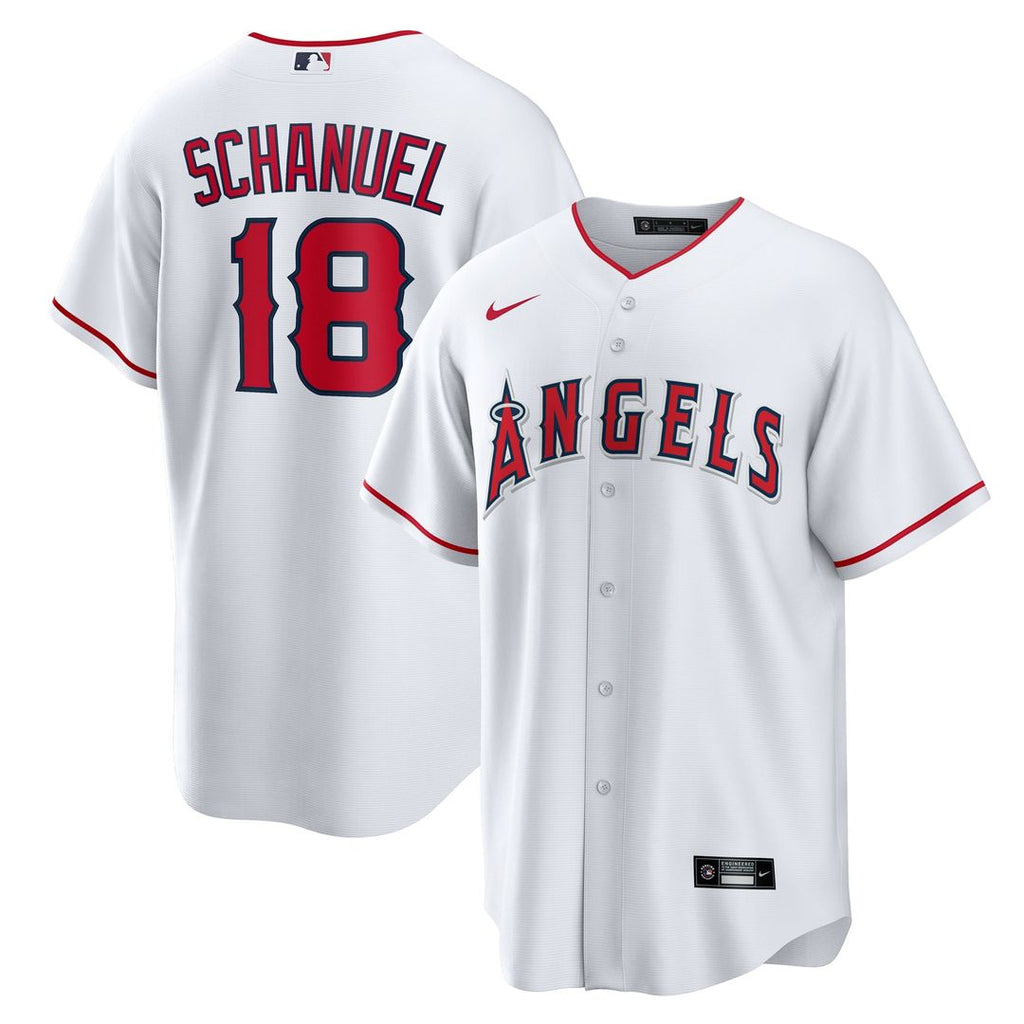 Men's Los Angeles Angels Nolan Schanuel White Home Replica MLB Baseball Jersey - view 1