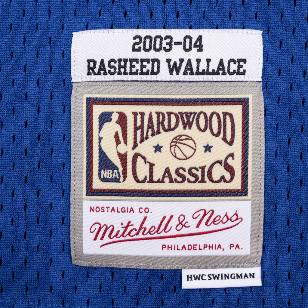 Men's Detroit Pistons Rasheed Wallace 2003 Swingman NBA Basketball Jersey - Royal Blue - view 5
