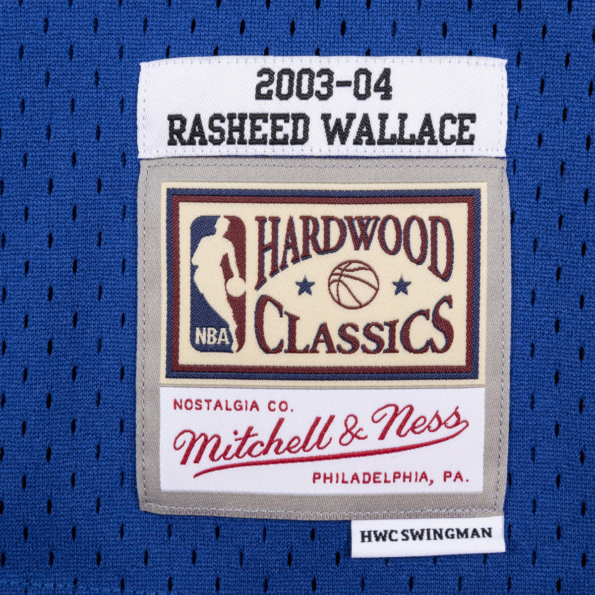 Men's Detroit Pistons Rasheed Wallace 2003 Swingman NBA Basketball Jersey - Royal Blue - view 5