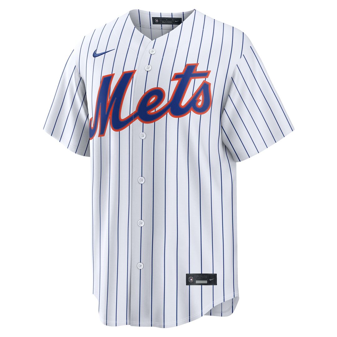 Men's New York Mets Carson Benge White Home Replica MLB Baseball Jersey - view 2