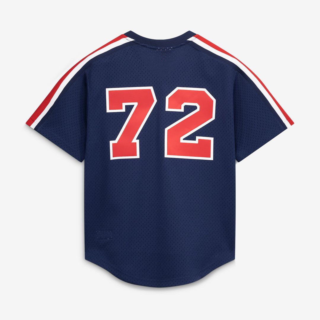 Men's Chicago White Sox Carlton Fisk Navy Batting Practice MLB Baseball Jersey - view 3