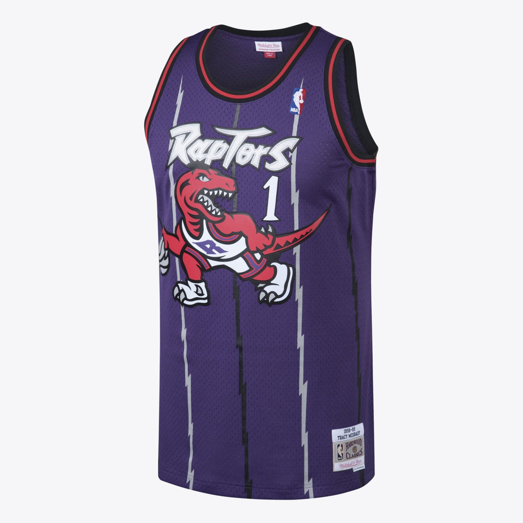 Men's Toronto Raptors Tracy McGrady Hardwood Classics Road Swingman NBA Basketball Jersey - view 2