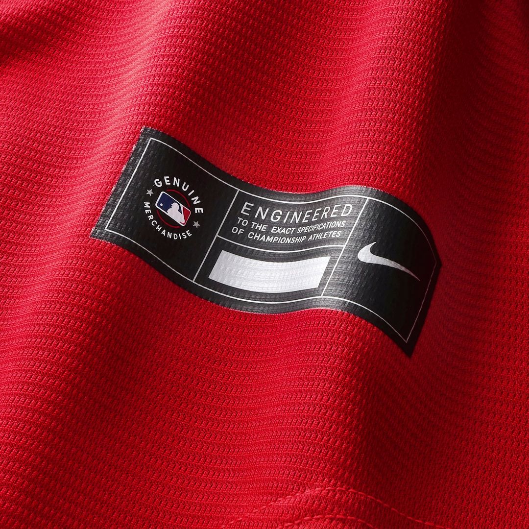 Men's England National Team MLB Red Stadium Replica Jersey - view 6