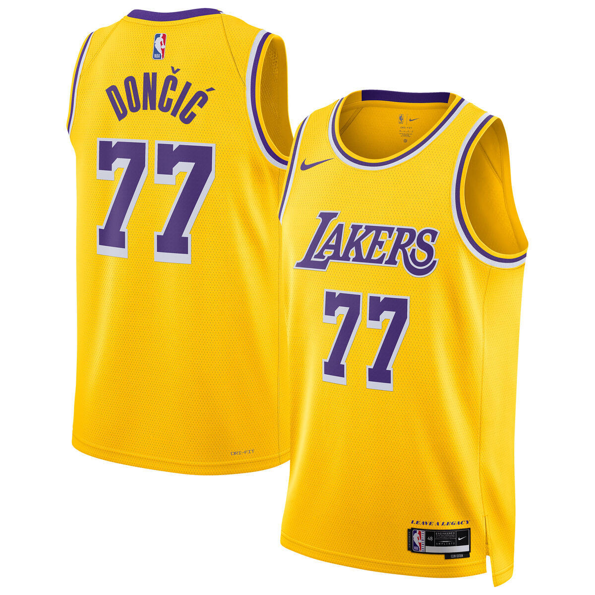 Unisex Los Angeles Lakers Icon Swingman NBA Basketball Jersey - Luka Doncic - view 2