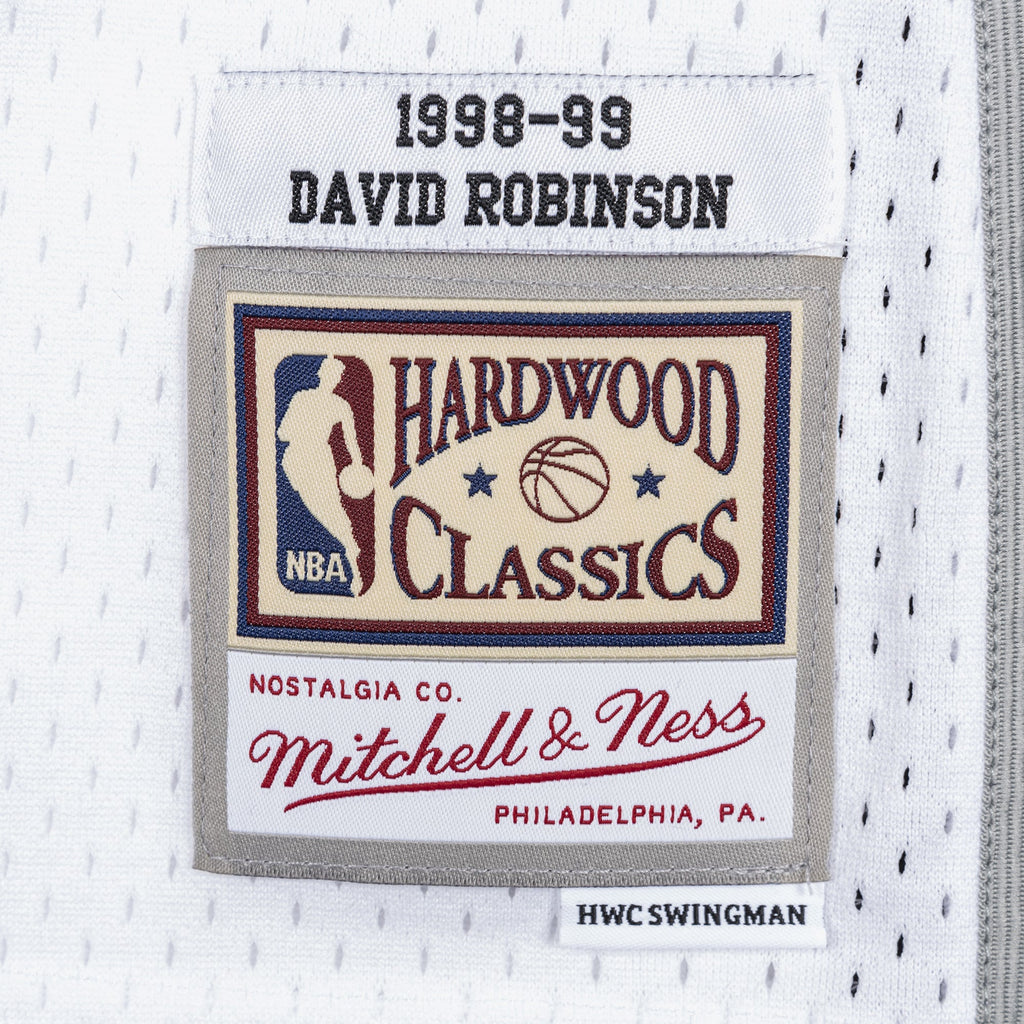 Men's San Antonio Spurs David Robinson 1998 Swingman NBA Basketball Jersey - White - view 5