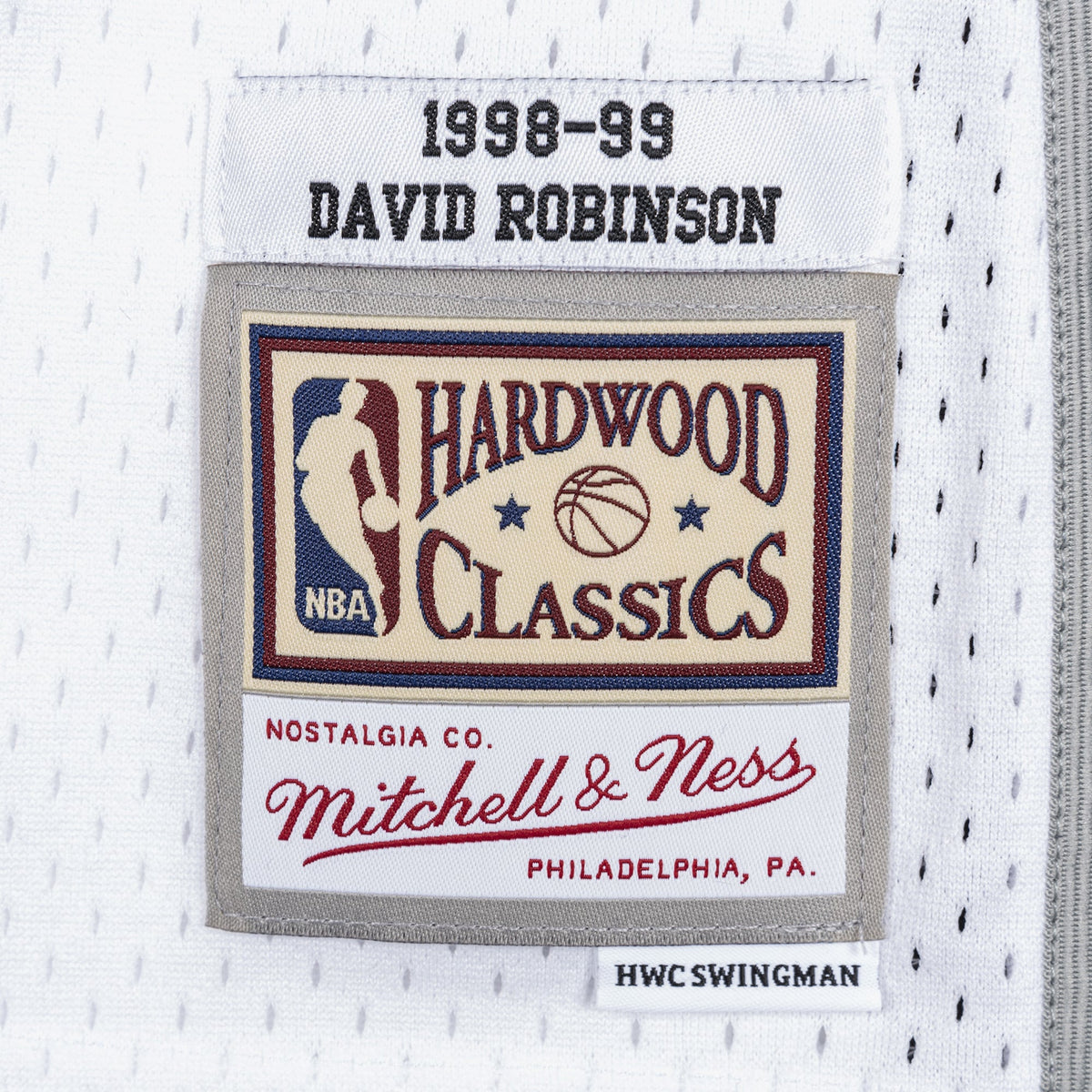 Men's San Antonio Spurs David Robinson 1998 Swingman NBA Basketball Jersey - White - view 5