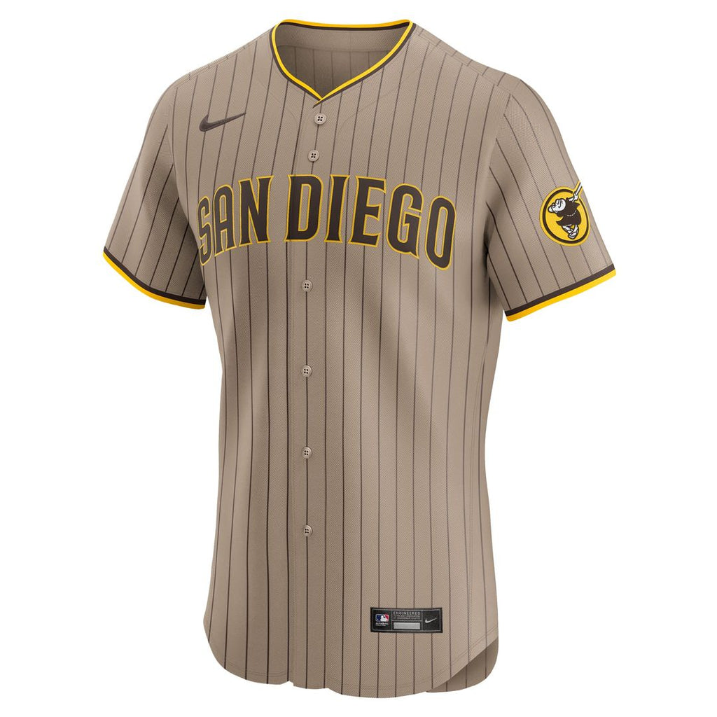 Men's San Diego Padres Fernando Tatis Jr. Khaki Sand Elite MLB Baseball Jersey - view 2
