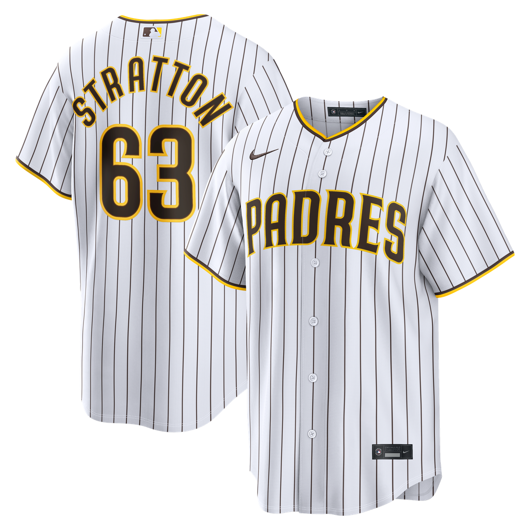 Men's San Diego Padres Hunter Stratton White Home Replica MLB Baseball Jersey - view 1