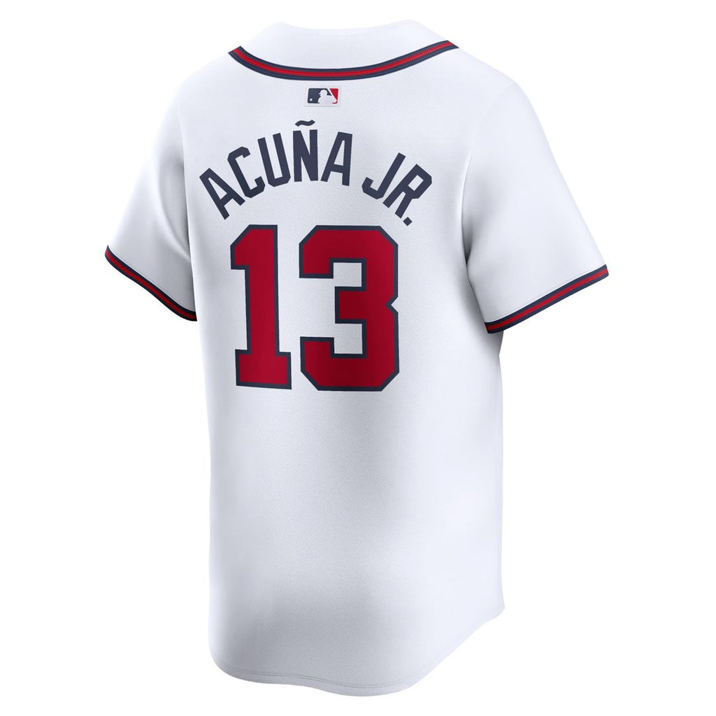 Men's Atlanta Braves Ronald Acuña Jr. White Home Limited MLB Baseball Jersey - view 3