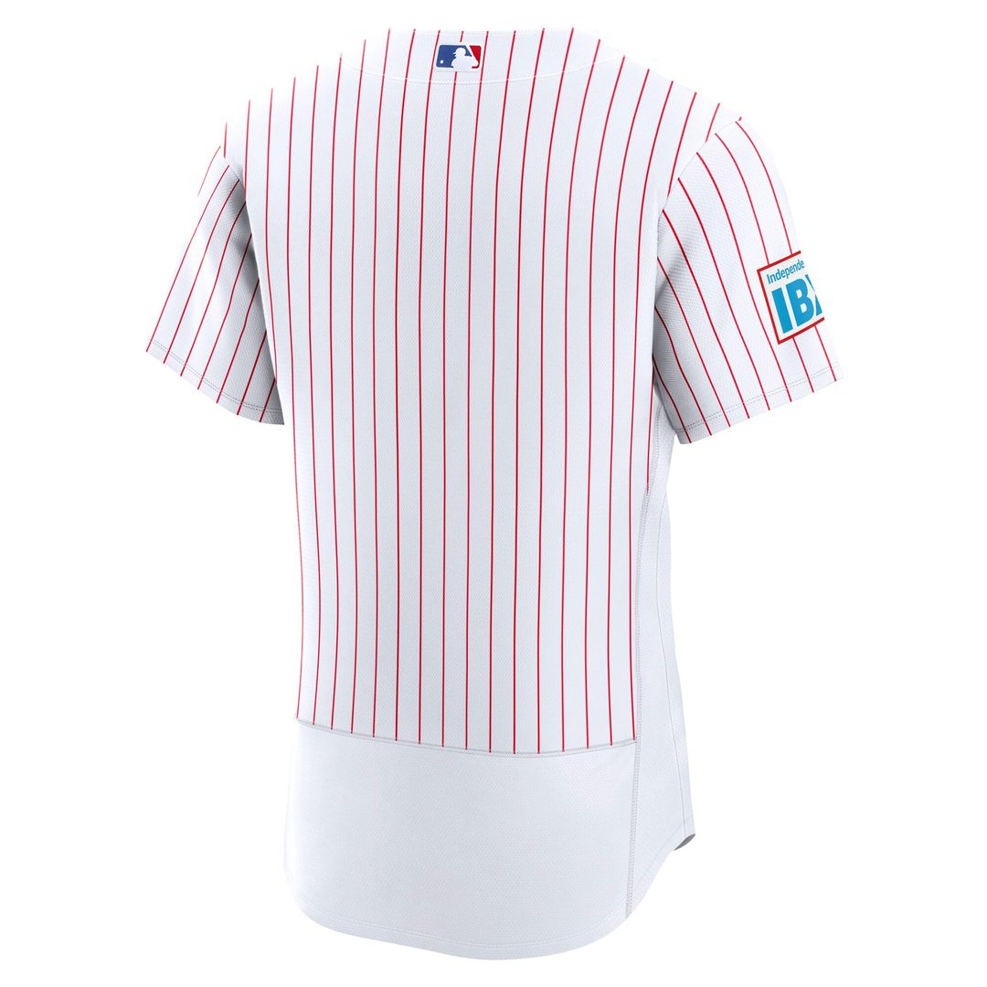 Men's Philadelphia Phillies White Home Sponsor Patch MLB Baseball Jersey - view 6