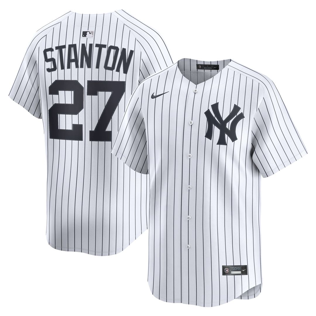 Men's New York Yankees Giancarlo Stanton White Home Limited MLB Baseball Jersey - view 4