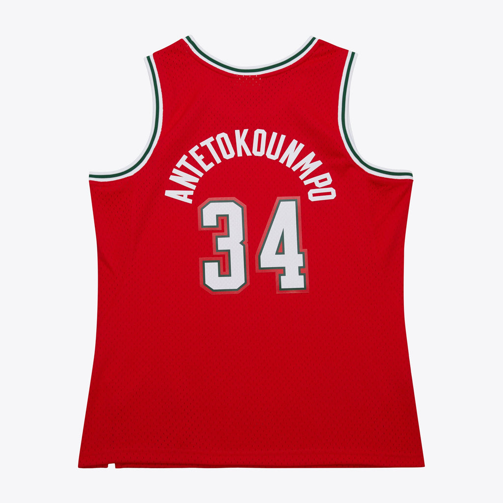 Men's Milwaukee Bucks Giannis Antetokounmpo 2014 Dark Alternate NBA Basketball Jersey - Red - view 4