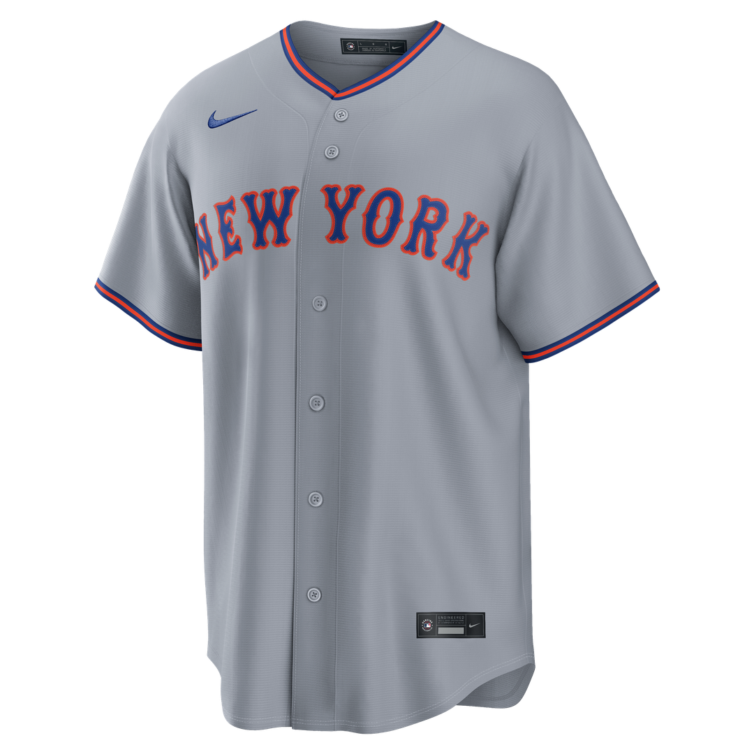 Men's New York Mets Francisco Lindor Gray Road Replica MLB Baseball Jersey - view 5