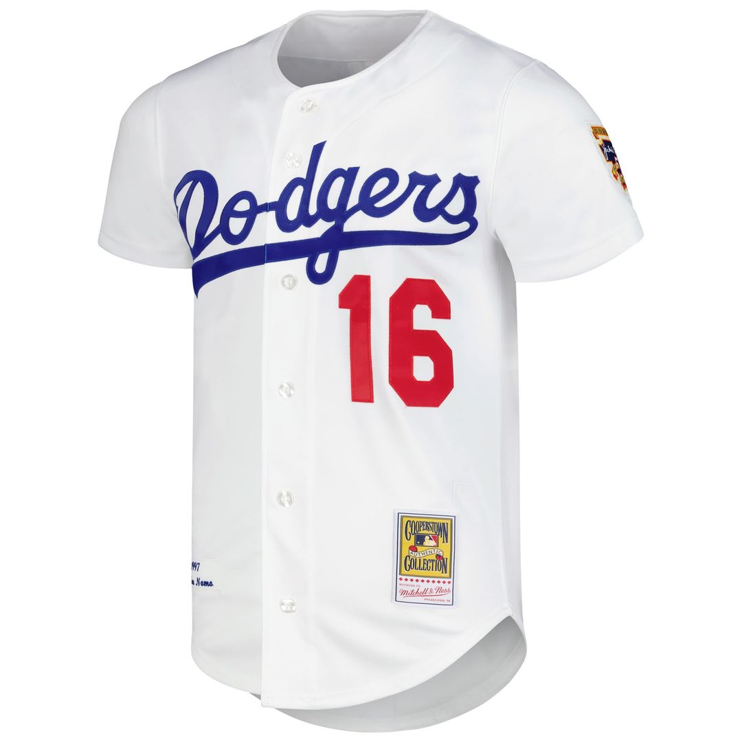 Men's Los Angeles Dodgers Hideo Nomo White Cooperstown Collection MLB Baseball Jersey - view 2