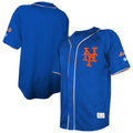 Men's New York Mets Royal Team Color Full-Button Fashion MLB Baseball Jersey - view 1