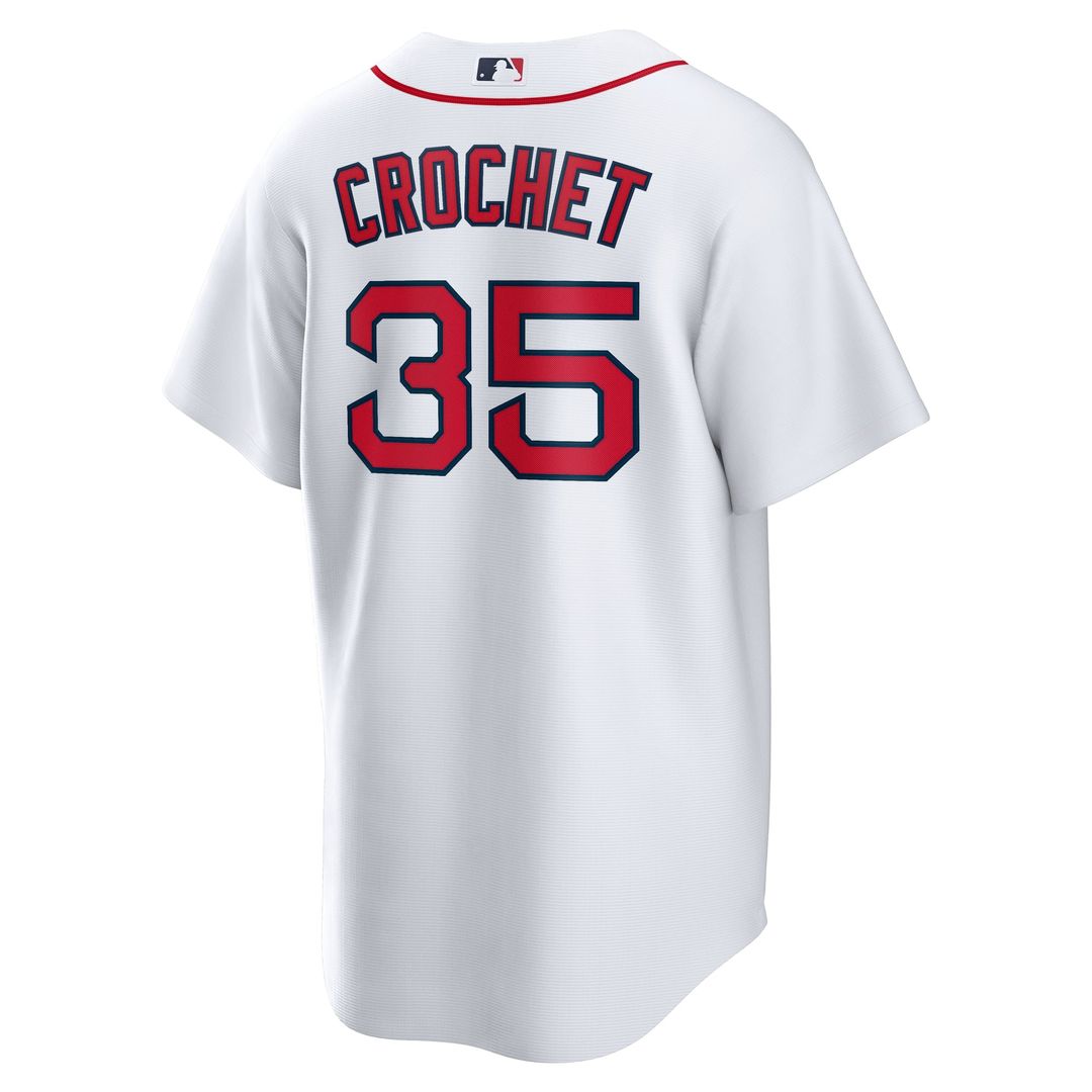 Men's Boston Red Sox Garrett Crochet White Home Replica MLB Baseball Jersey - view 3