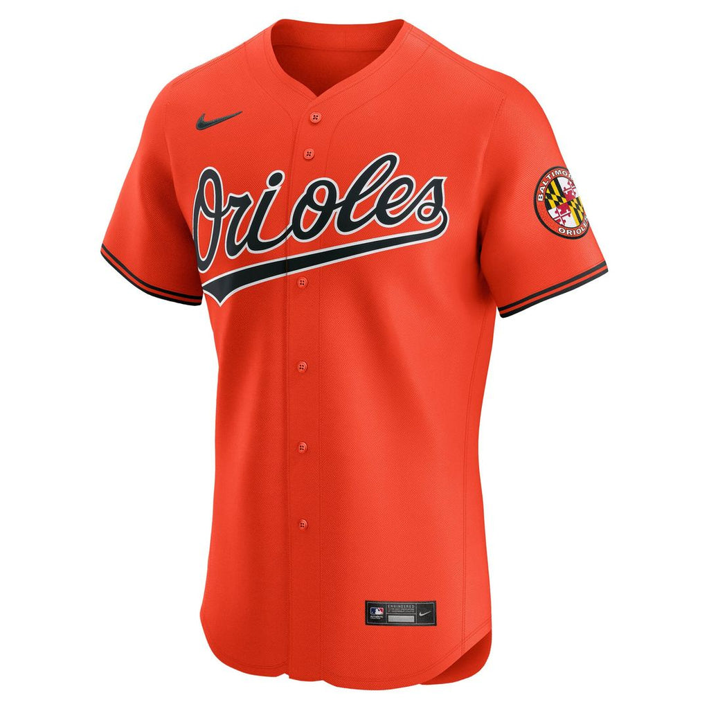 Men's Baltimore Orioles Orange Alternate 2 Elite MLB Baseball Jersey - view 2