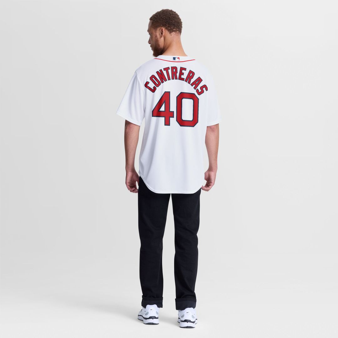 Men's Boston Red Sox Willson Contreras White Home Replica MLB Baseball Jersey - view 5