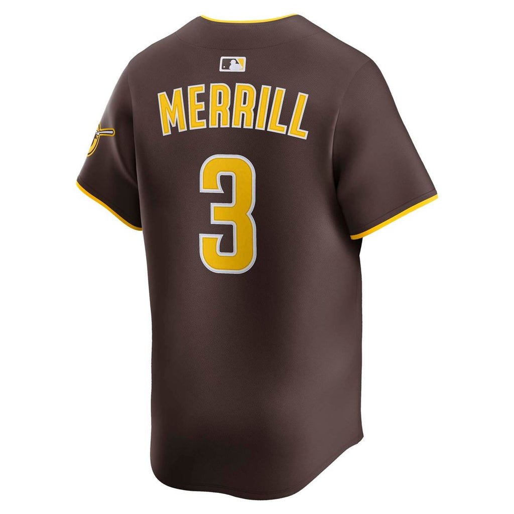 Men's San Diego Padres Jackson Merrill Brown Road Limited MLB Baseball Jersey - view 3