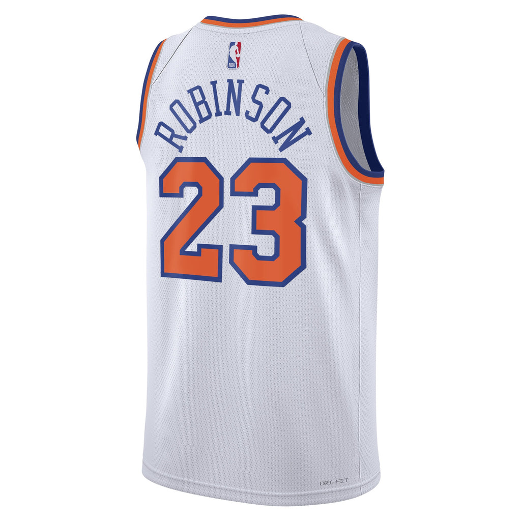Unisex Mitchell Robinson New York Knicks Association Edition Swingman NBA Basketball Jersey - White - view 3