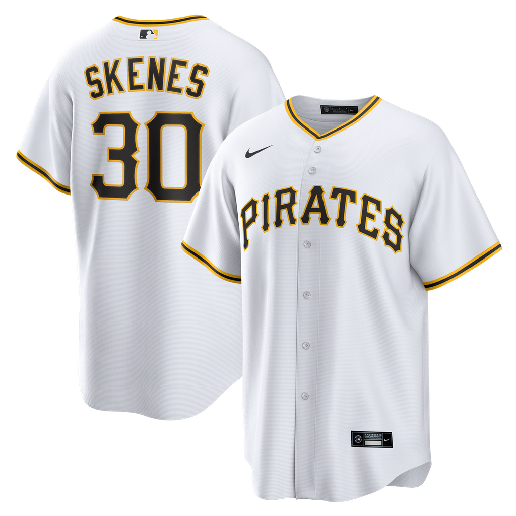 Men's Pittsburgh Pirates Paul Skenes White Home Replica MLB Baseball Jersey - view 1