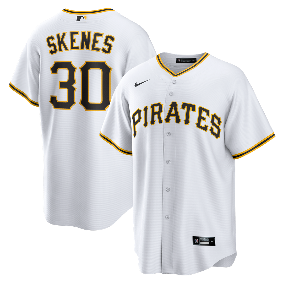 Men's Pittsburgh Pirates Paul Skenes White Home Replica MLB Baseball Jersey - view 1