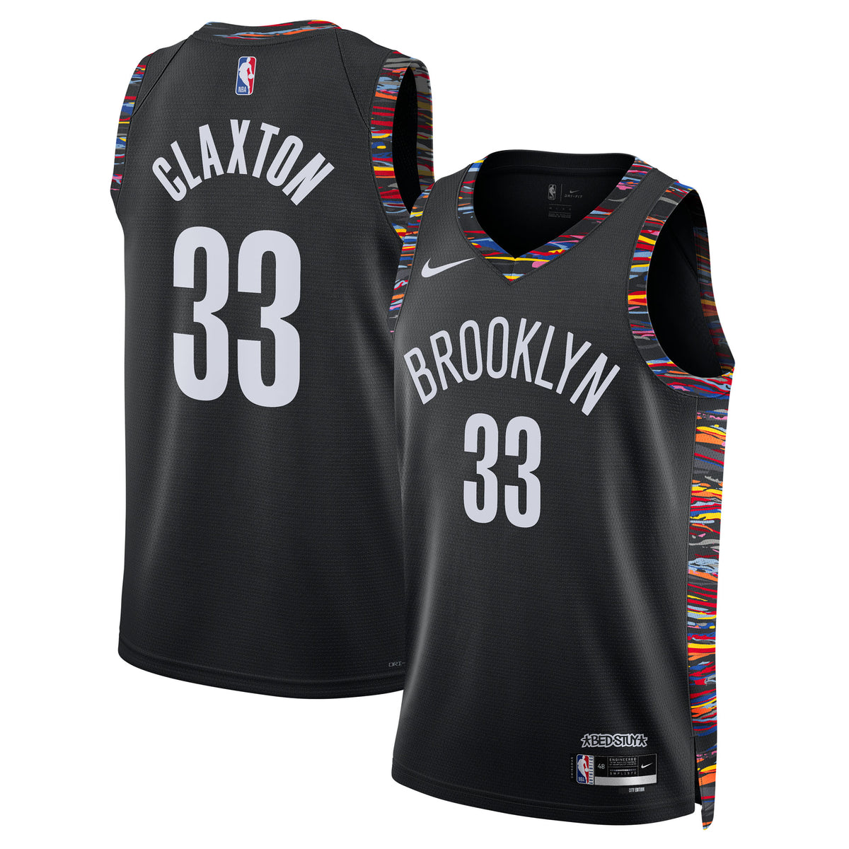 Unisex Nic Claxton Brooklyn Nets 2025/26 City Edition Swingman NBA Basketball Jersey - Black - view 1